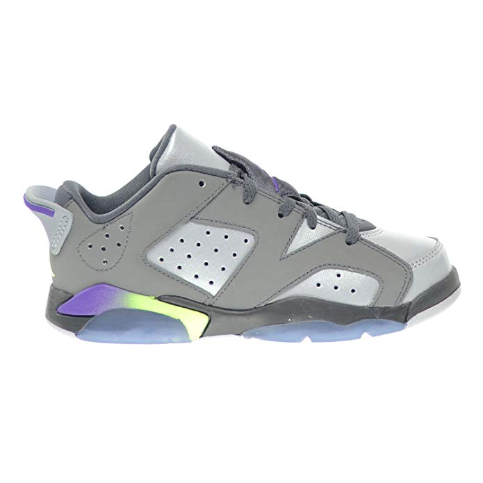 Jordan 6 Retro Low GP Little Kids Shoes Dark Grey/Ultraviolet-Wolf Grey-Ghost Green 768884-008