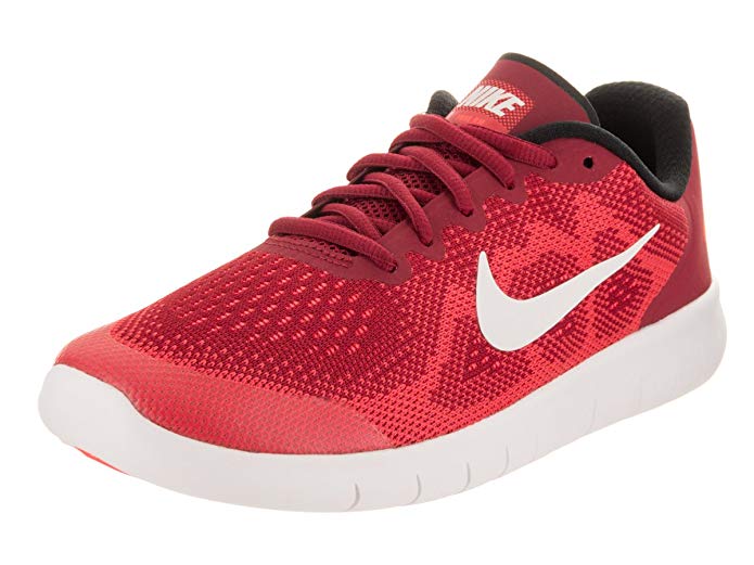 Nike Kids Free RN 2017 (GS) Gym Red/Off White Track Red Running Shoe 6 Kids US